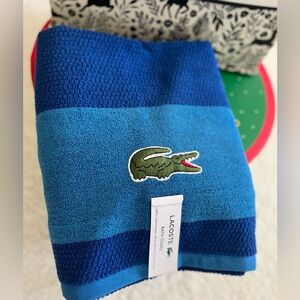Lacoste Logo Bath Towel, 100% Cotton 30"x52"